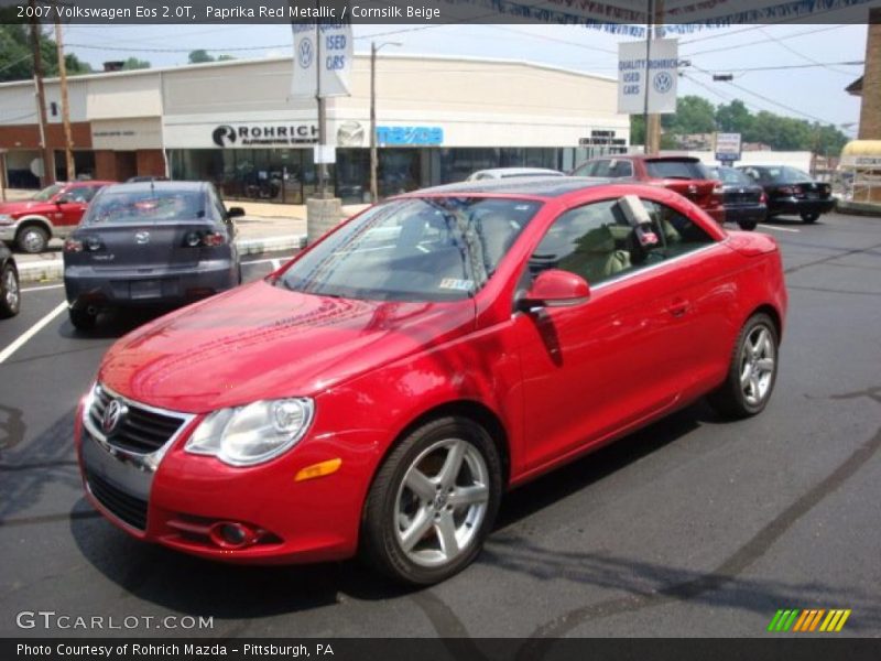 Paprika Red Metallic / Cornsilk Beige 2007 Volkswagen Eos 2.0T