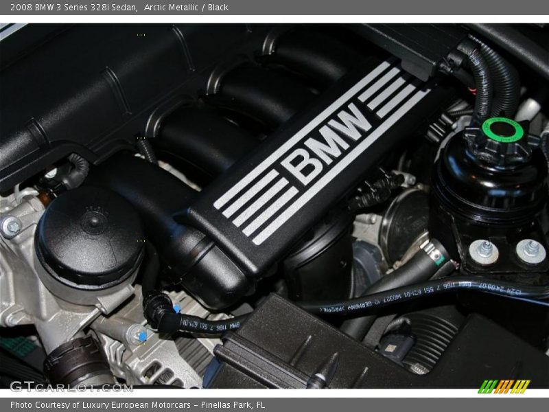 Arctic Metallic / Black 2008 BMW 3 Series 328i Sedan