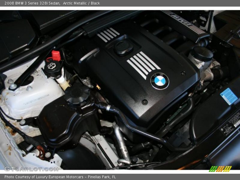 Arctic Metallic / Black 2008 BMW 3 Series 328i Sedan