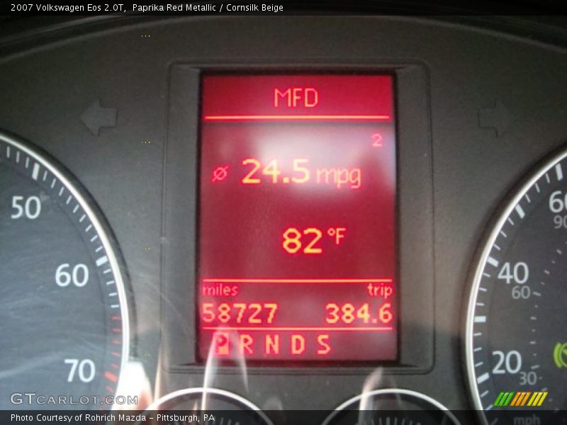 Paprika Red Metallic / Cornsilk Beige 2007 Volkswagen Eos 2.0T