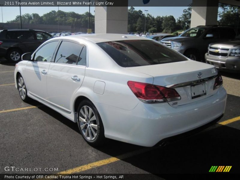 Blizzard White Pearl / Light Gray 2011 Toyota Avalon Limited