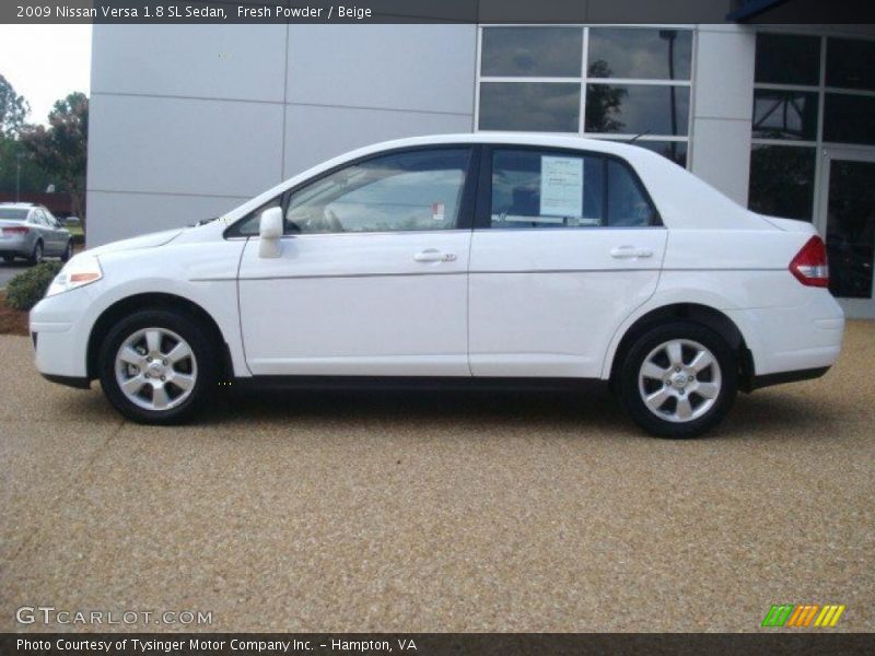 Fresh Powder / Beige 2009 Nissan Versa 1.8 SL Sedan