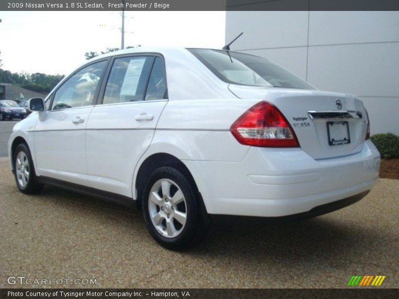 Fresh Powder / Beige 2009 Nissan Versa 1.8 SL Sedan