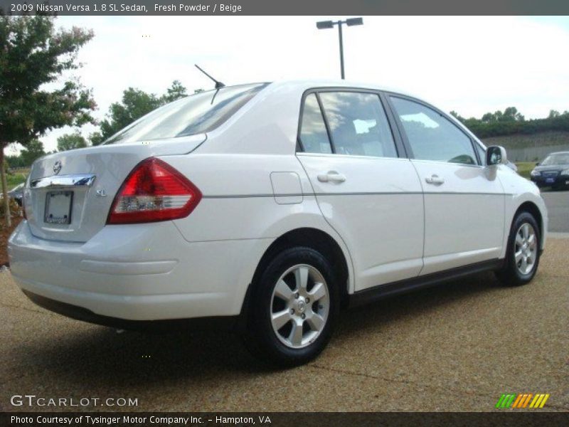 Fresh Powder / Beige 2009 Nissan Versa 1.8 SL Sedan