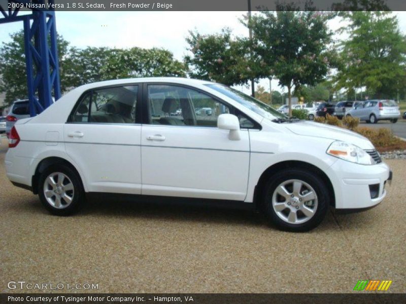 Fresh Powder / Beige 2009 Nissan Versa 1.8 SL Sedan