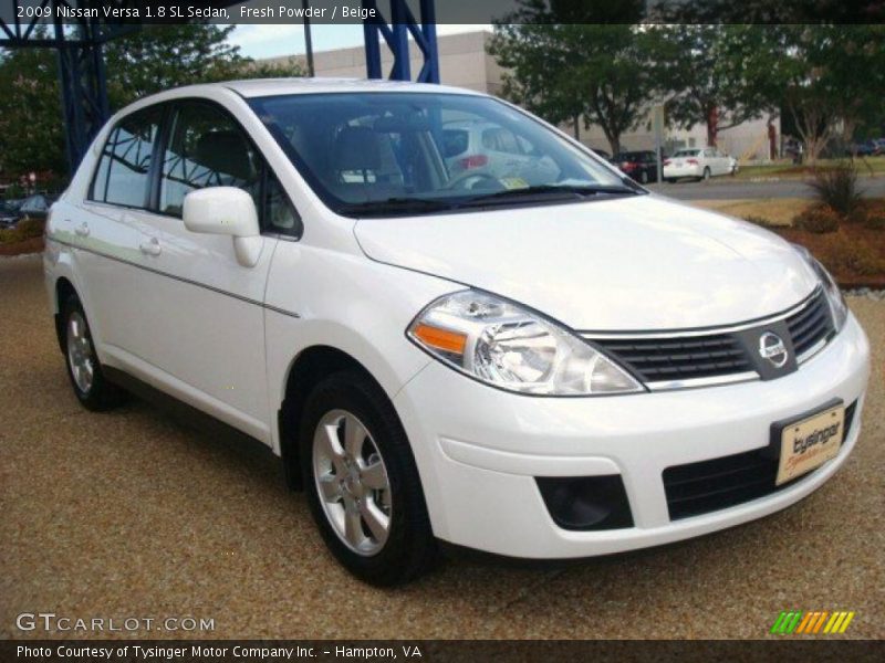 Fresh Powder / Beige 2009 Nissan Versa 1.8 SL Sedan