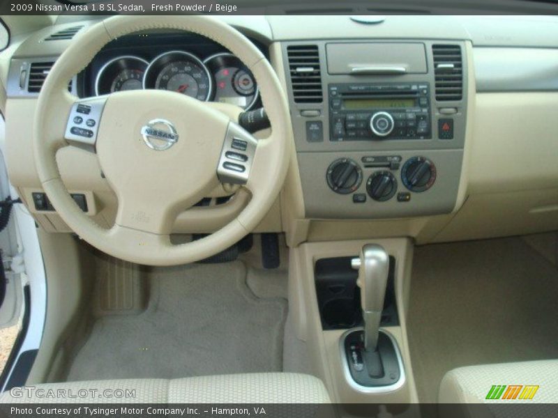 Fresh Powder / Beige 2009 Nissan Versa 1.8 SL Sedan