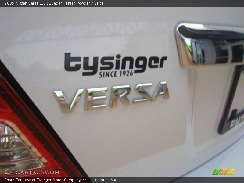 Fresh Powder / Beige 2009 Nissan Versa 1.8 SL Sedan