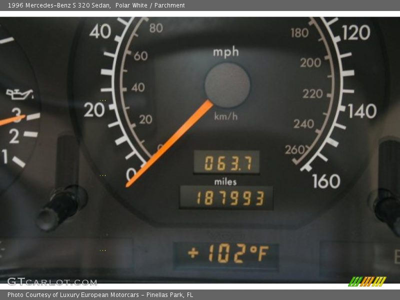 Polar White / Parchment 1996 Mercedes-Benz S 320 Sedan