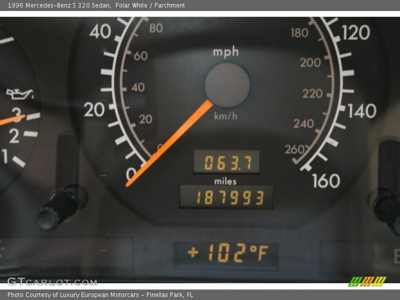 Polar White / Parchment 1996 Mercedes-Benz S 320 Sedan