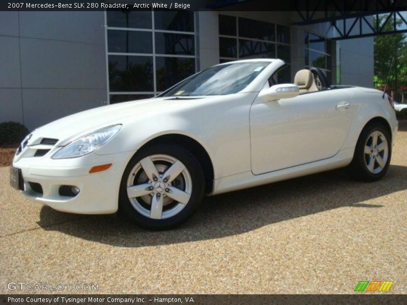 Arctic White / Beige 2007 Mercedes-Benz SLK 280 Roadster