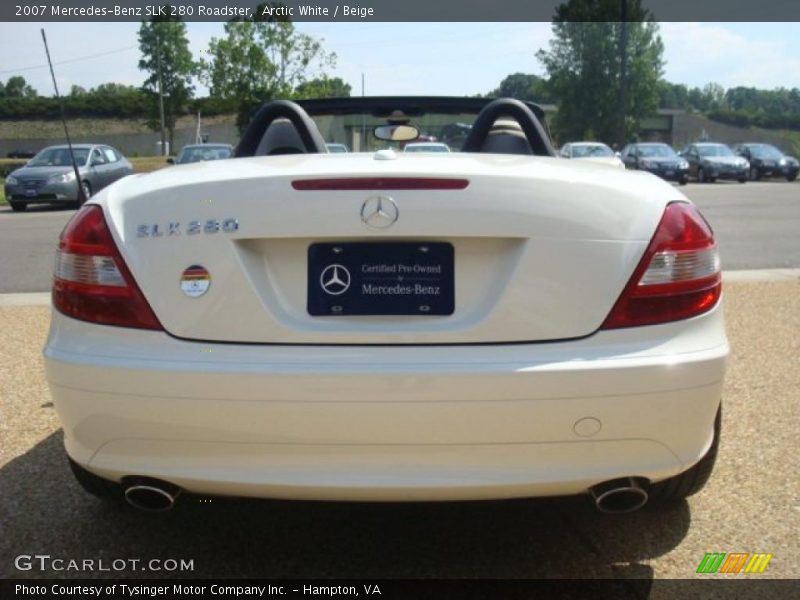 Arctic White / Beige 2007 Mercedes-Benz SLK 280 Roadster