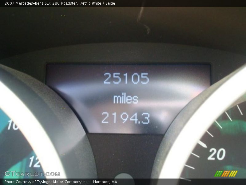 Arctic White / Beige 2007 Mercedes-Benz SLK 280 Roadster