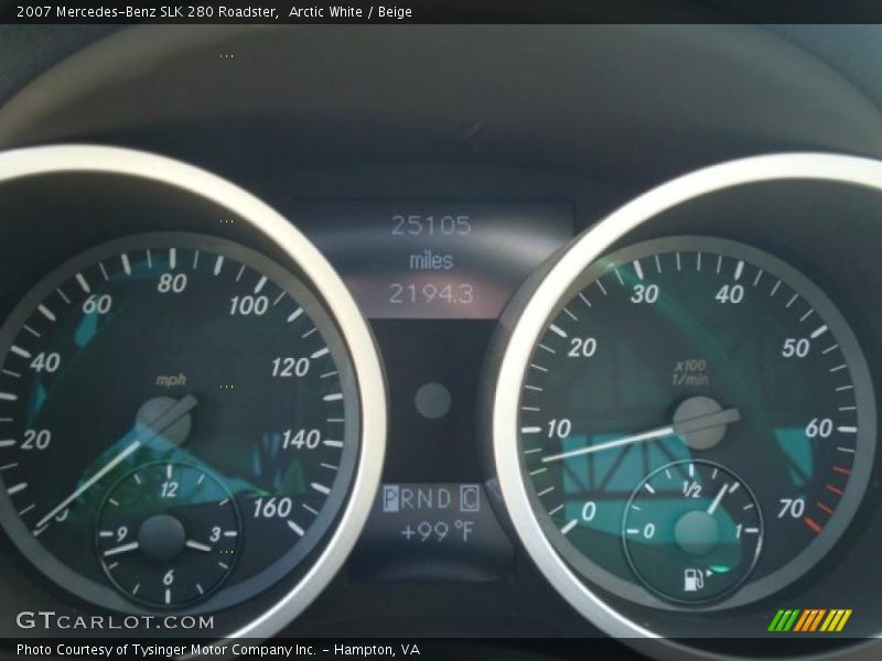 Arctic White / Beige 2007 Mercedes-Benz SLK 280 Roadster