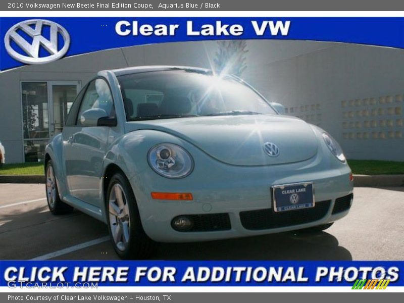 Aquarius Blue / Black 2010 Volkswagen New Beetle Final Edition Coupe