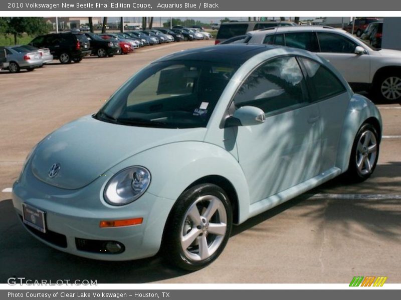 Aquarius Blue / Black 2010 Volkswagen New Beetle Final Edition Coupe