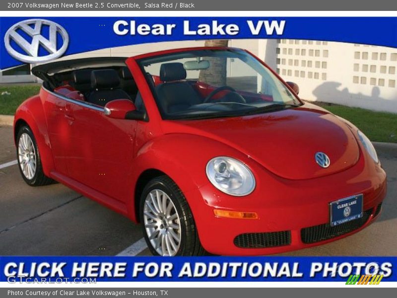 Salsa Red / Black 2007 Volkswagen New Beetle 2.5 Convertible