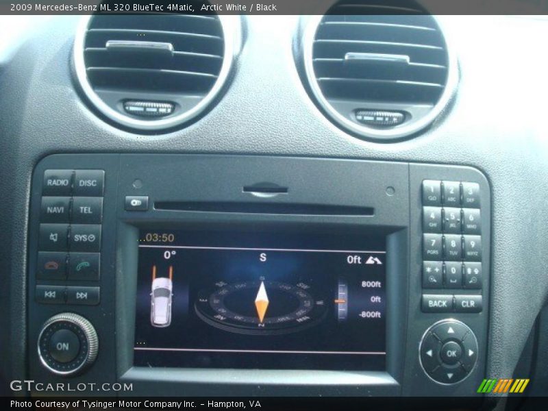 Arctic White / Black 2009 Mercedes-Benz ML 320 BlueTec 4Matic