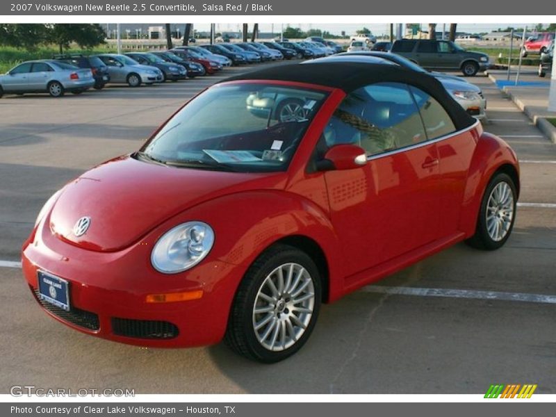 Salsa Red / Black 2007 Volkswagen New Beetle 2.5 Convertible