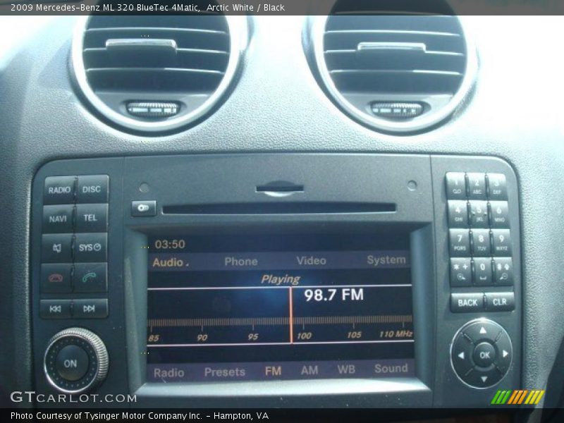 Arctic White / Black 2009 Mercedes-Benz ML 320 BlueTec 4Matic