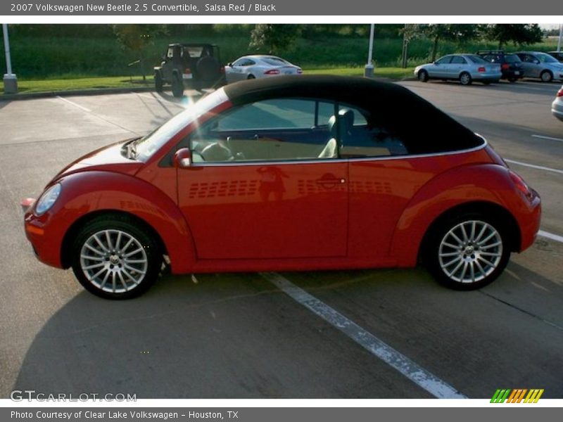Salsa Red / Black 2007 Volkswagen New Beetle 2.5 Convertible