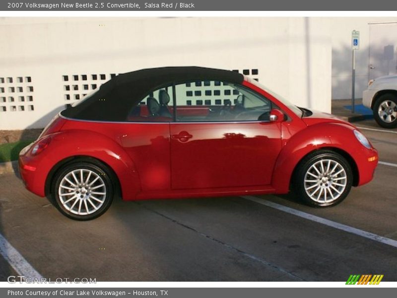 Salsa Red / Black 2007 Volkswagen New Beetle 2.5 Convertible