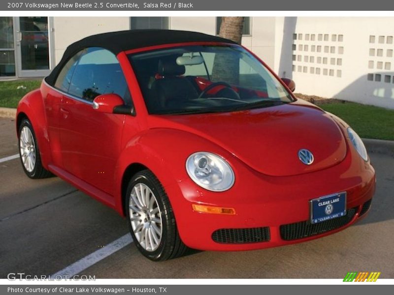 Salsa Red / Black 2007 Volkswagen New Beetle 2.5 Convertible