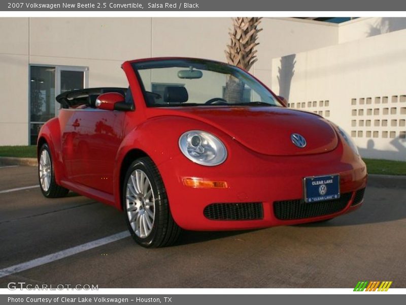 Salsa Red / Black 2007 Volkswagen New Beetle 2.5 Convertible