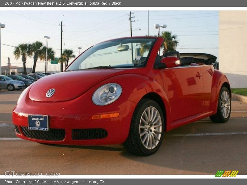 Salsa Red / Black 2007 Volkswagen New Beetle 2.5 Convertible
