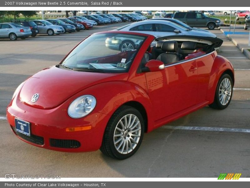 Salsa Red / Black 2007 Volkswagen New Beetle 2.5 Convertible