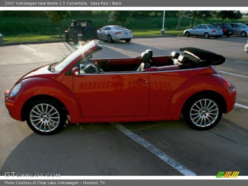 Salsa Red / Black 2007 Volkswagen New Beetle 2.5 Convertible