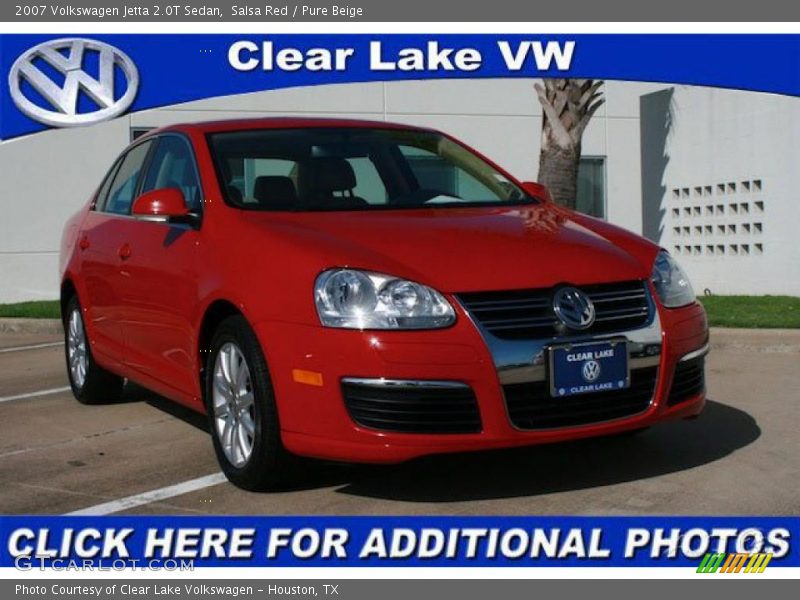 Salsa Red / Pure Beige 2007 Volkswagen Jetta 2.0T Sedan