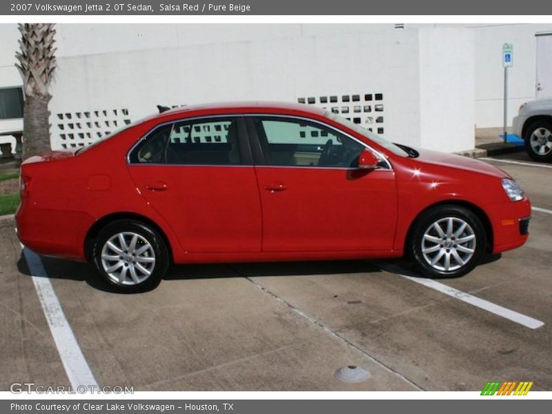 Salsa Red / Pure Beige 2007 Volkswagen Jetta 2.0T Sedan