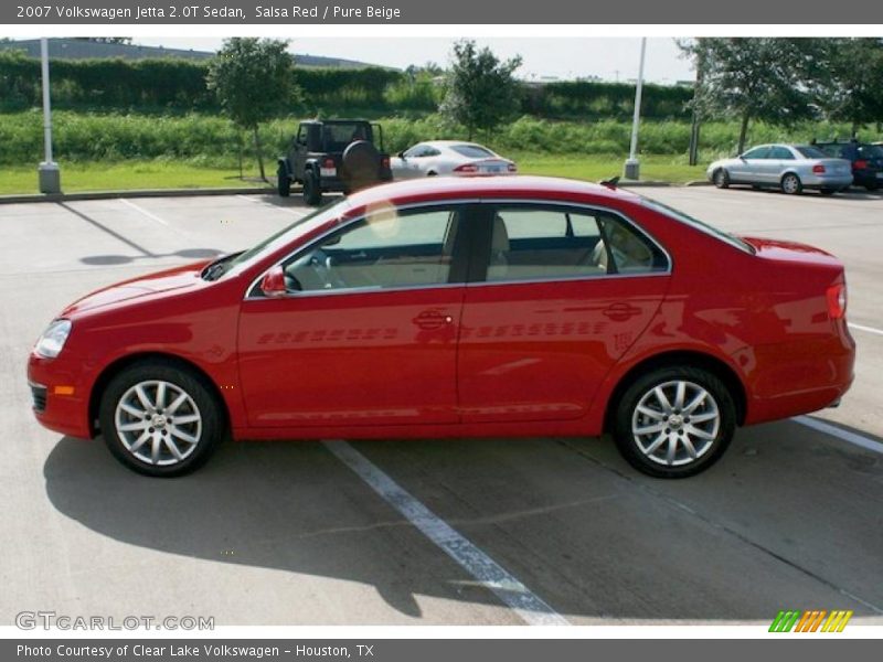 Salsa Red / Pure Beige 2007 Volkswagen Jetta 2.0T Sedan