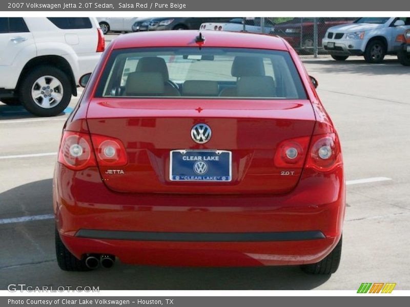 Salsa Red / Pure Beige 2007 Volkswagen Jetta 2.0T Sedan