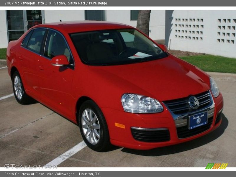 Salsa Red / Pure Beige 2007 Volkswagen Jetta 2.0T Sedan