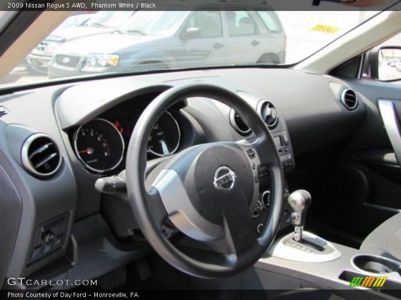 Phantom White / Black 2009 Nissan Rogue S AWD