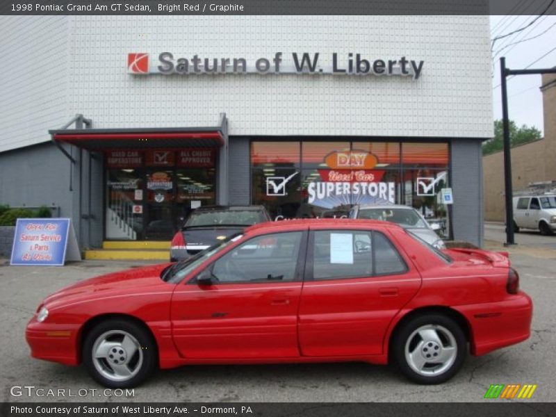 Bright Red / Graphite 1998 Pontiac Grand Am GT Sedan
