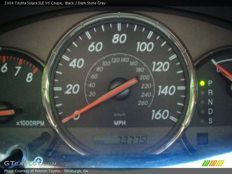 Black / Dark Stone Gray 2004 Toyota Solara SLE V6 Coupe