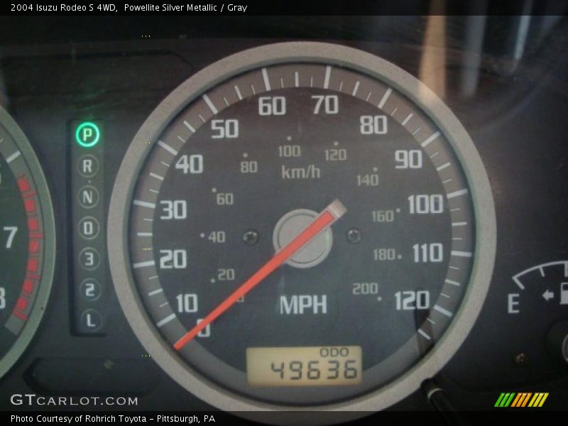 Powellite Silver Metallic / Gray 2004 Isuzu Rodeo S 4WD