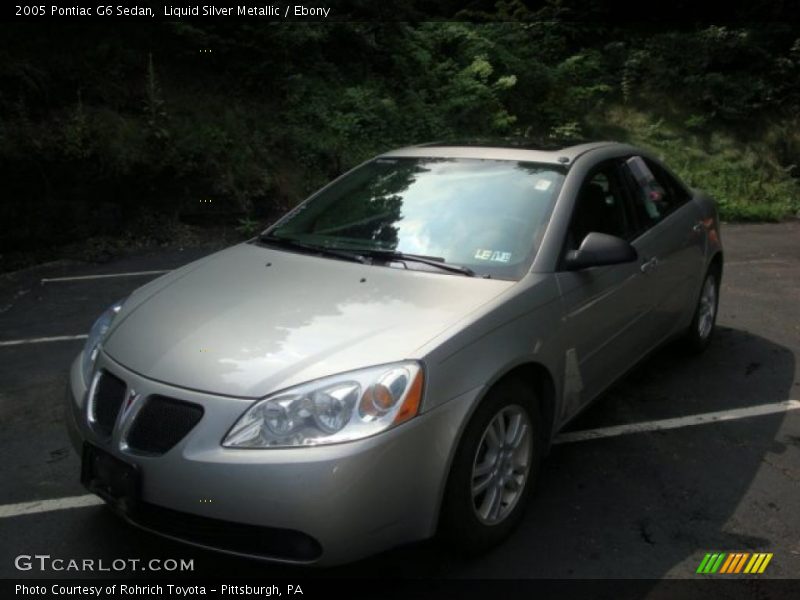 Liquid Silver Metallic / Ebony 2005 Pontiac G6 Sedan