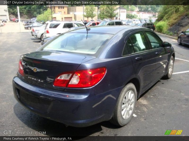 Modern Blue Pearl / Dark Slate Gray/Light Slate Gray 2007 Chrysler Sebring Sedan