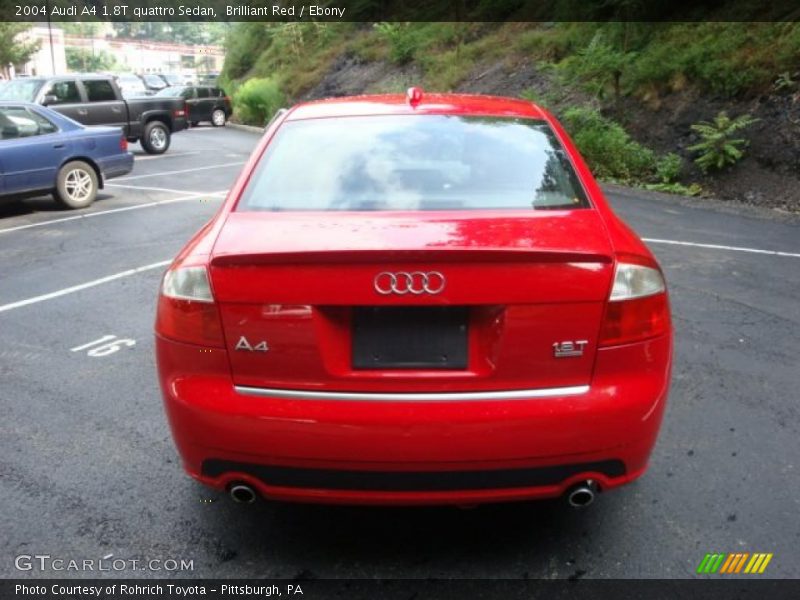 Brilliant Red / Ebony 2004 Audi A4 1.8T quattro Sedan