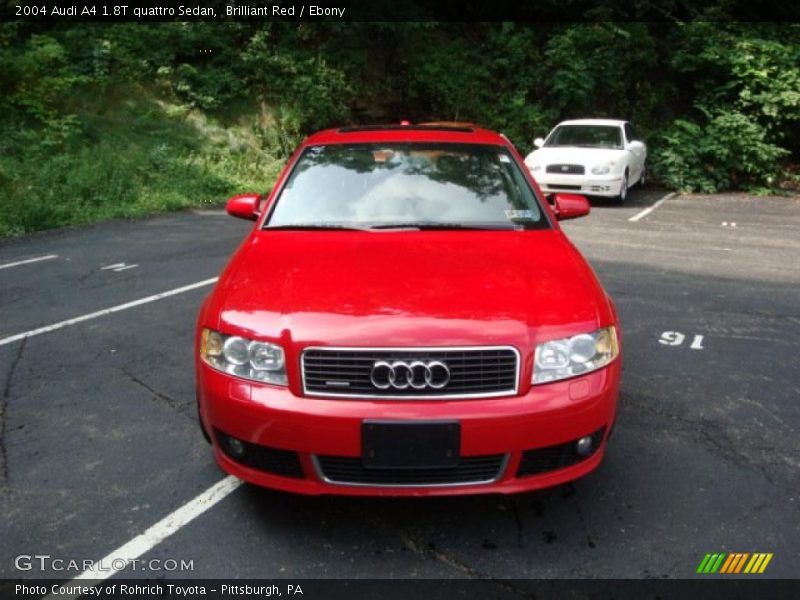 Brilliant Red / Ebony 2004 Audi A4 1.8T quattro Sedan