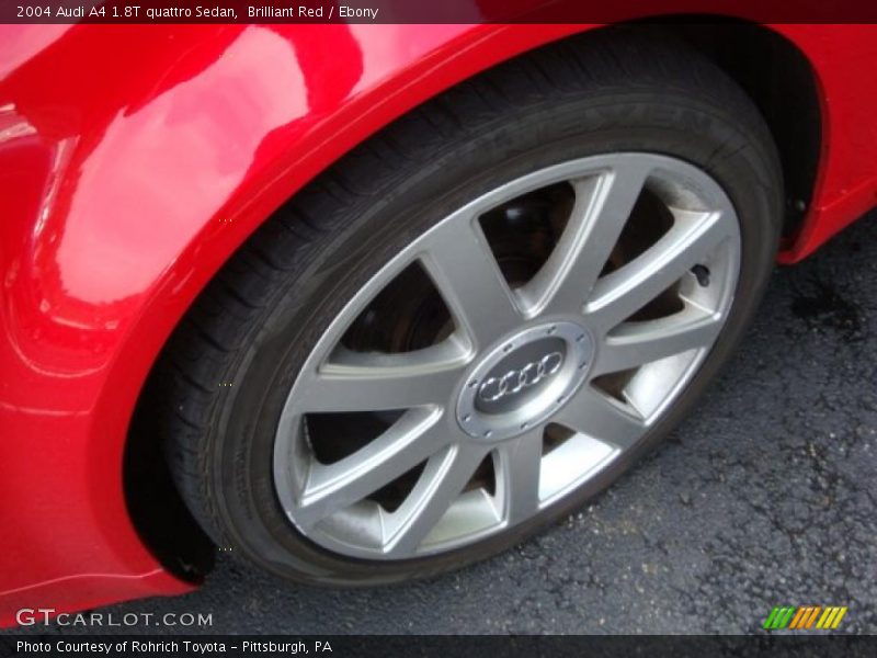 Brilliant Red / Ebony 2004 Audi A4 1.8T quattro Sedan