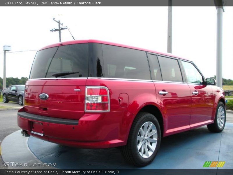 Red Candy Metallic / Charcoal Black 2011 Ford Flex SEL