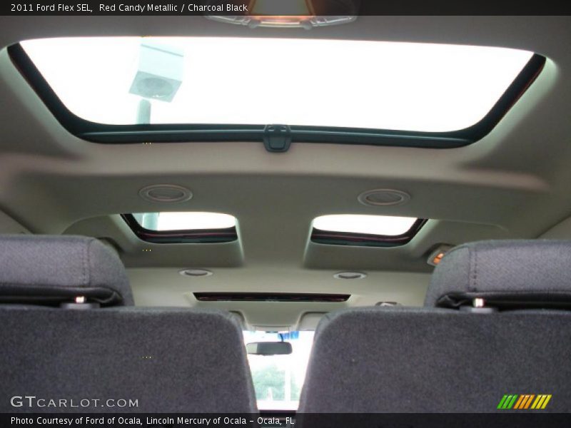 Red Candy Metallic / Charcoal Black 2011 Ford Flex SEL