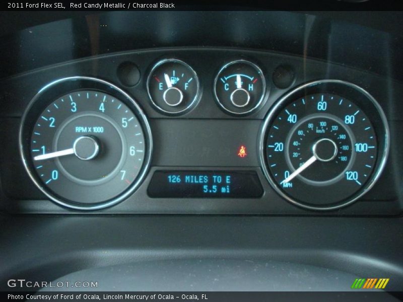 Red Candy Metallic / Charcoal Black 2011 Ford Flex SEL