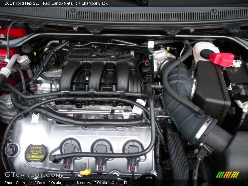 Red Candy Metallic / Charcoal Black 2011 Ford Flex SEL