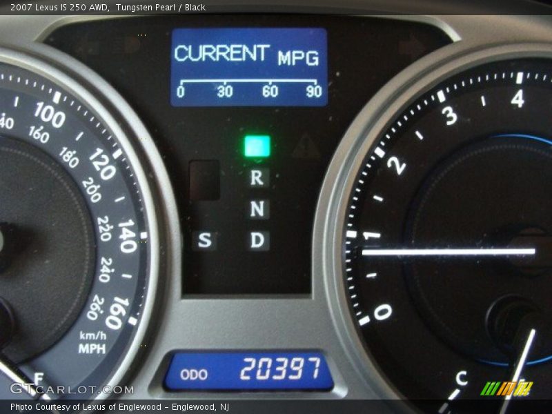 Tungsten Pearl / Black 2007 Lexus IS 250 AWD